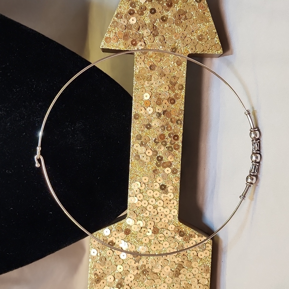 925 Sterling silver solid choker - Picture 7 of 8